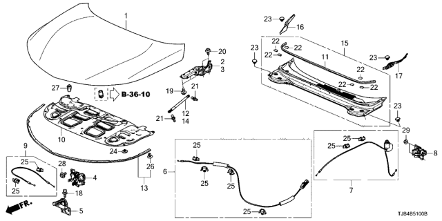 2021 Acura RDX Lever Complete (Deep Black) Diagram for 74135TJBA01ZA