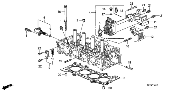 2011 Acura TSX Strainer Assembly, Vtc Diagram for 15840RAAA00