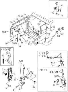 1996 Acura SLX  Bolt, Flange (6X10) Diagram for 8971000470