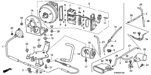 1998 Acura CL  Collar, Distance Diagram for 90526PC1000