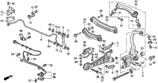 1998 Acura CL Bolt-Washer (8X25) Diagram for 934020802508