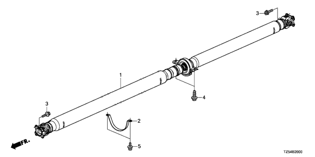 2014 Acura MDX Protector, Shaft (No.1) Diagram for 40540TZ6A00