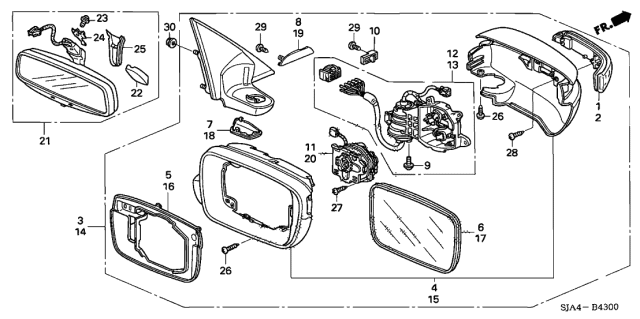 2012 Acura RL Cover, Wire Diagram for 76421SZ3J05
