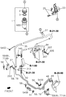 1997 Acura SLX Bracket, Power Steering Hose Diagram for 8971207070