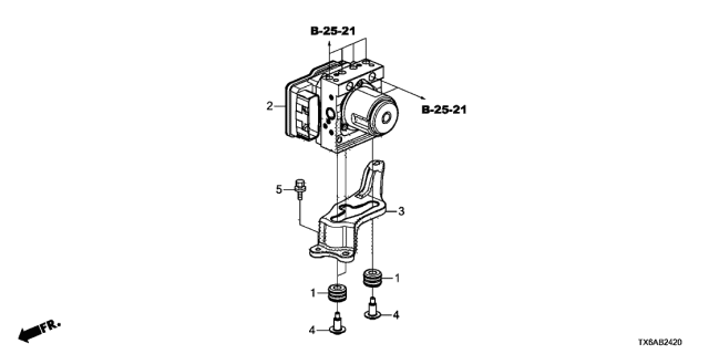2018 Acura ILX  Modulator Assembly, Vsa (Coo) (Rewritable) Diagram for 57110TV9426