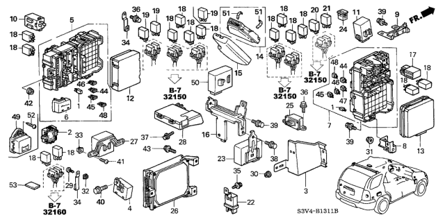 2004 Acura MDX  Relay Assembly, Turn Signal And Hazard (Trico) Diagram for 38300S9VA01