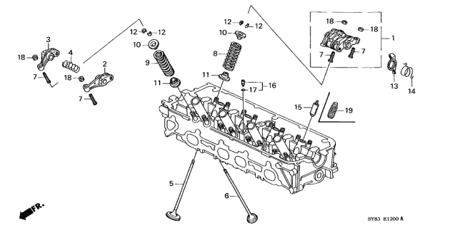 1999 Acura CL  Spring, Exhaust Rocker Arm Diagram for 14646P0A000