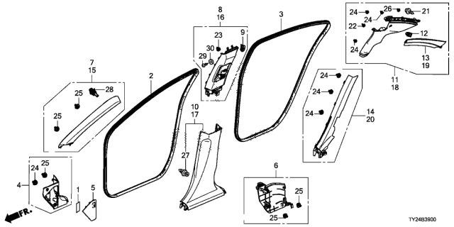 2018 Acura RLX Hook, Coat (Premium Black) Diagram for 84115TV1E01ZN