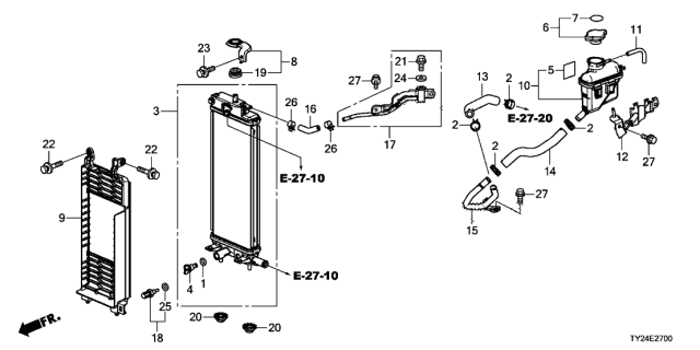2016 Acura RLX  Bracket, Filler Tank Diagram for 1J115R9S000