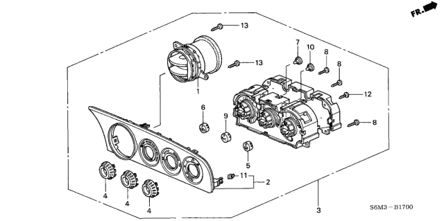 2005 Acura RSX  Bulb, Neo-Wedge (14V 100Ma) Diagram for 79670SL0A01