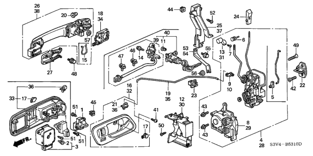 2002 Acura MDX  Grommet, Screw (4MM) Diagram for 90866SA0000