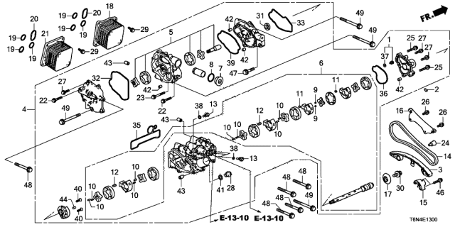 2020 Acura NSX  O-Ring (6.8X1.9) Diagram for 91306PJ4000