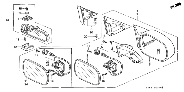 1999 Acura CL Actuator Sub-Assembly, Driver Side Diagram for 76215SY8C01