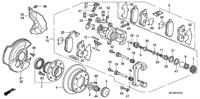 1992 Acura Integra  Cover, Dust Diagram for 43234S04003