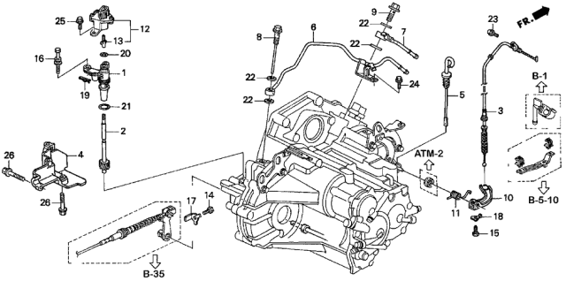 1997 Acura CL Gear, Speedometer Diagram for 23820P0A300
