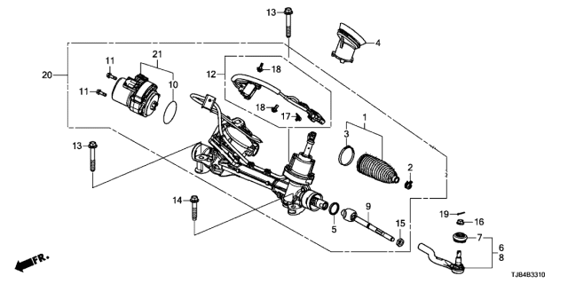 2021 Acura RDX  Clip Diagram for 53434T7AH01