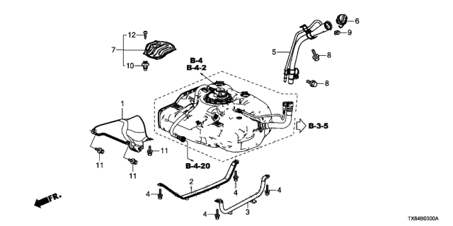 2013 Acura ILX Pipe, Fuel Filler Diagram for 17660TR0A02
