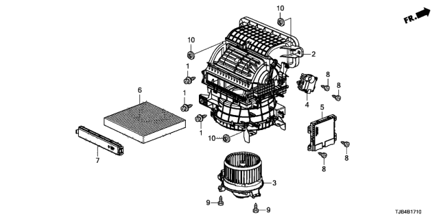 2019 Acura RDX Cpu Assembly, Automatic Air Conditioner Diagram for 79600TJBA01