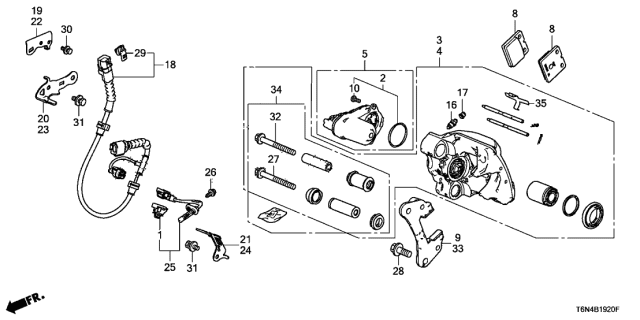 2018 Acura NSX  Cap, Bleeder Diagram for 45353TY2A01
