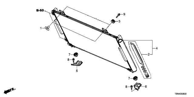 2019 Acura NSX  Rubber, Mount Diagram for 80106SDRA00