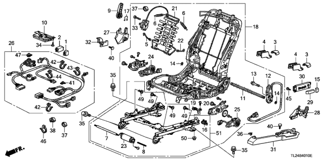 2012 Acura TSX  Clip, Ratchet (20MM) Diagram for 90650S6MJ11