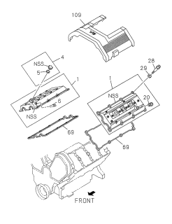 1998 Acura SLX  Rubber, Mounting, Head Cover Diagram for 8973722190