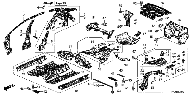 2020 Acura RLX  Plaster, Wire Harness (50X50) Diagram for 91902T6AJ01