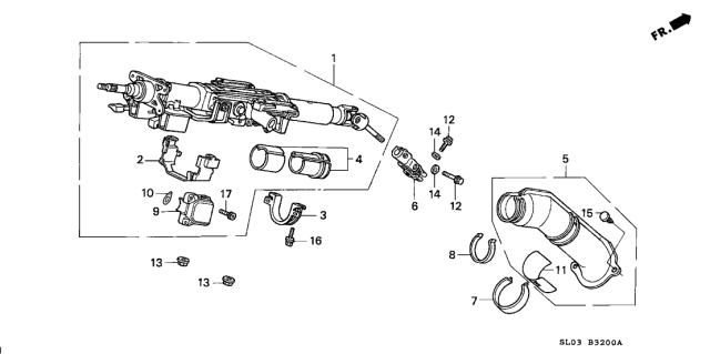 2025 Acura ADX Clip B, Joint Cover Diagram for 53326SL0A00