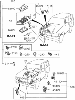 1996 Acura SLX  Puller, Fuse (Length=31.0) (Breadth=10.0) Diagram for 8943691440
