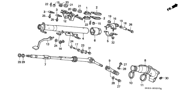 1990 Acura Integra  Washer, Toothed Lock Diagram for 90511671003