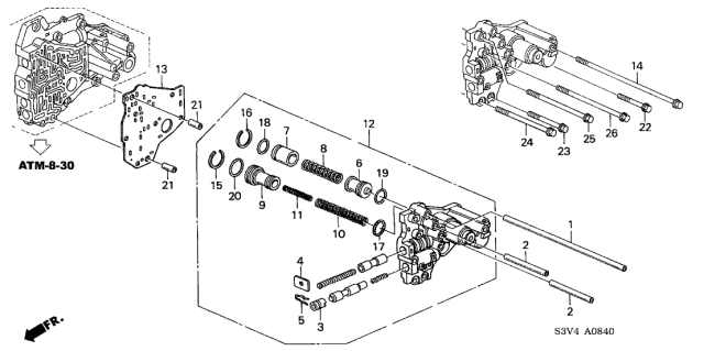2001 Acura MDX  Cap (12MM) Diagram for 27122P6H000