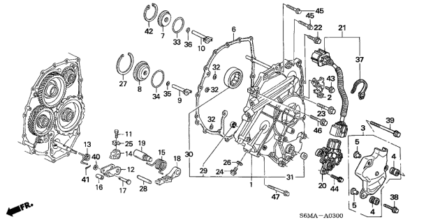 2006 Acura RSX Sensor Assembly, Position Diagram for 28900RPC013