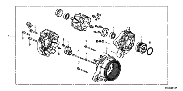 2017 Acura ILX  Bolt Diagram for 311455X6J01