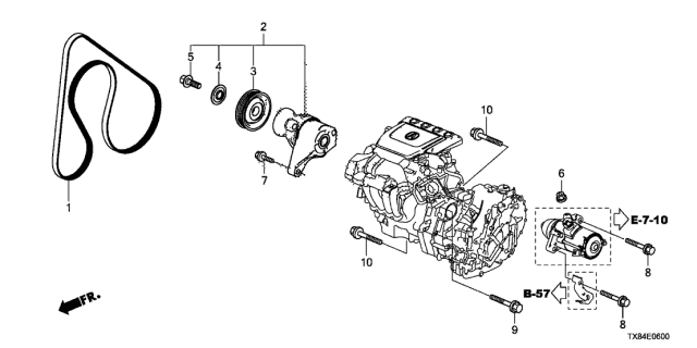 2013 Acura ILX Hybrid Bolt, Flange (12X130) Diagram for 957011213008