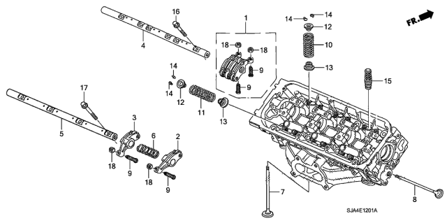 2008 Acura RL  Valve, Exhaust Diagram for 14721PXK000