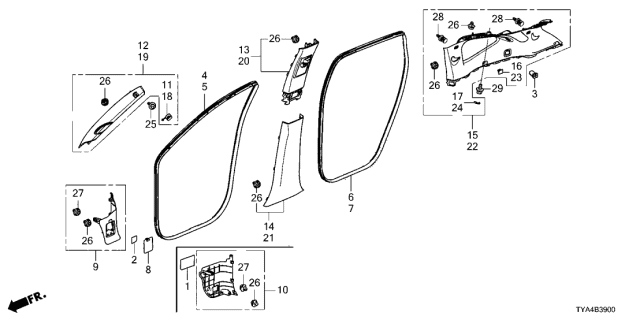 2022 Acura MDX  BOLT-WASHER (5X16) Diagram for 90133TBAA00
