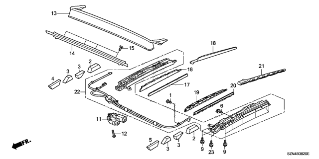 2011 Acura ZDX Screw, Washer 5X10 Diagram for 70216SZNA01