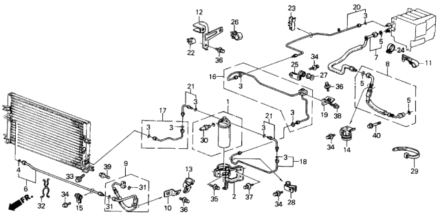 1989 Acura Integra  O-Ring (5/8 Inch) Diagram for 80871SL0900