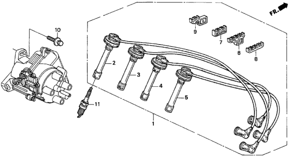 1997 Acura CL Wire, Resistance (No.3) (Sumitomo) Diagram for 32703P0HA00