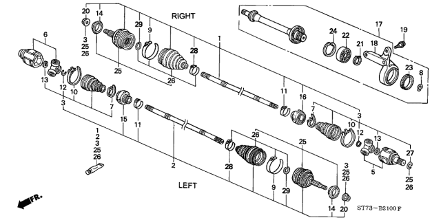 1995 Acura Integra  Band, Damper Weight Diagram for 44352SA2300