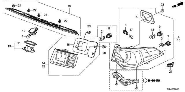 2010 Acura TSX  Housing Diagram for 34105SNB003