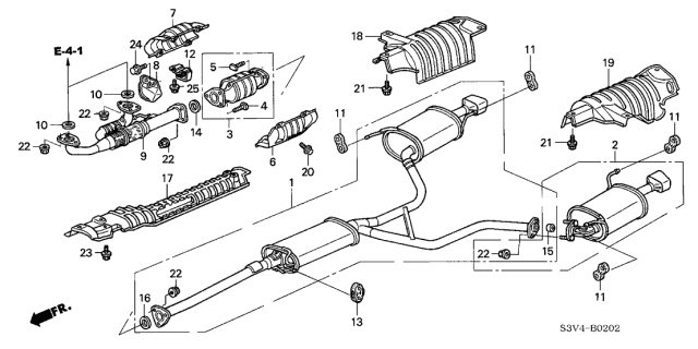 2006 Acura MDX  Rubber, Exhaust Mounting Diagram for 18215S9VA01