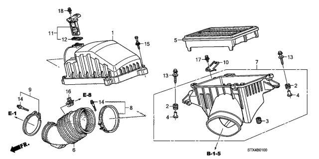 2011 Acura MDX  Cover Complete, Air Conditioner Diagram for 17211RYEA10