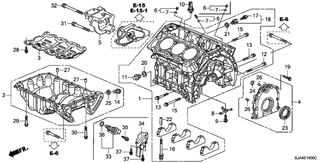 2005 Acura RL  Plate, Baffle Diagram for 11221RJA000