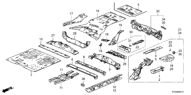 2022 Acura MDX  Bolt-Washer (10X20) Diagram for 934041002008