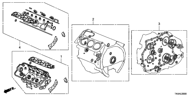 2013 Acura TL  Gasket Kit, At Transmission Diagram for 06112RMH010