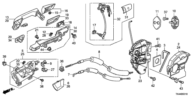 2010 Acura TL  Collar Diagram for 72146TL0A61