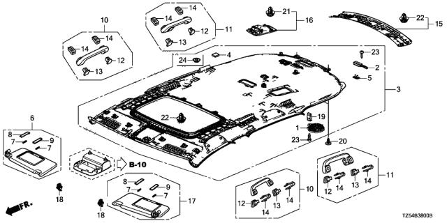 2014 Acura MDX Lining Assembly, (Sandstorm) Diagram for 83200TZ5A22ZA