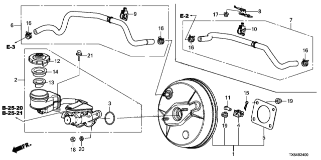 2013 Acura ILX  Stay, Master Power Tube Diagram for 46406TR7A00