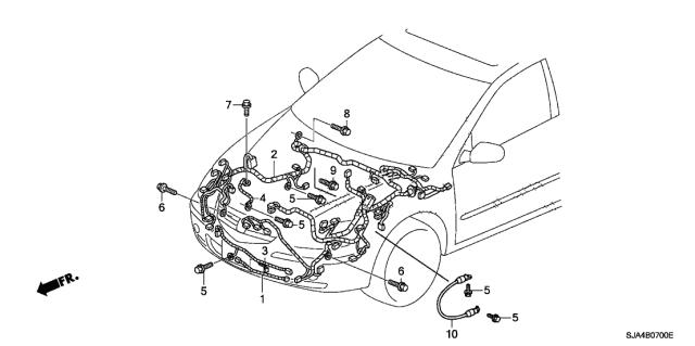 2008 Acura RL Sub-Wire, Magnet Clutch Diagram for 32121SJAA00